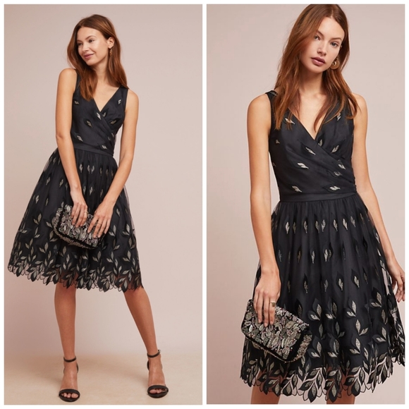 Shoshanna Dresses & Skirts - Shoshanna Midnight Joalyn Metallic Dress Sz 0